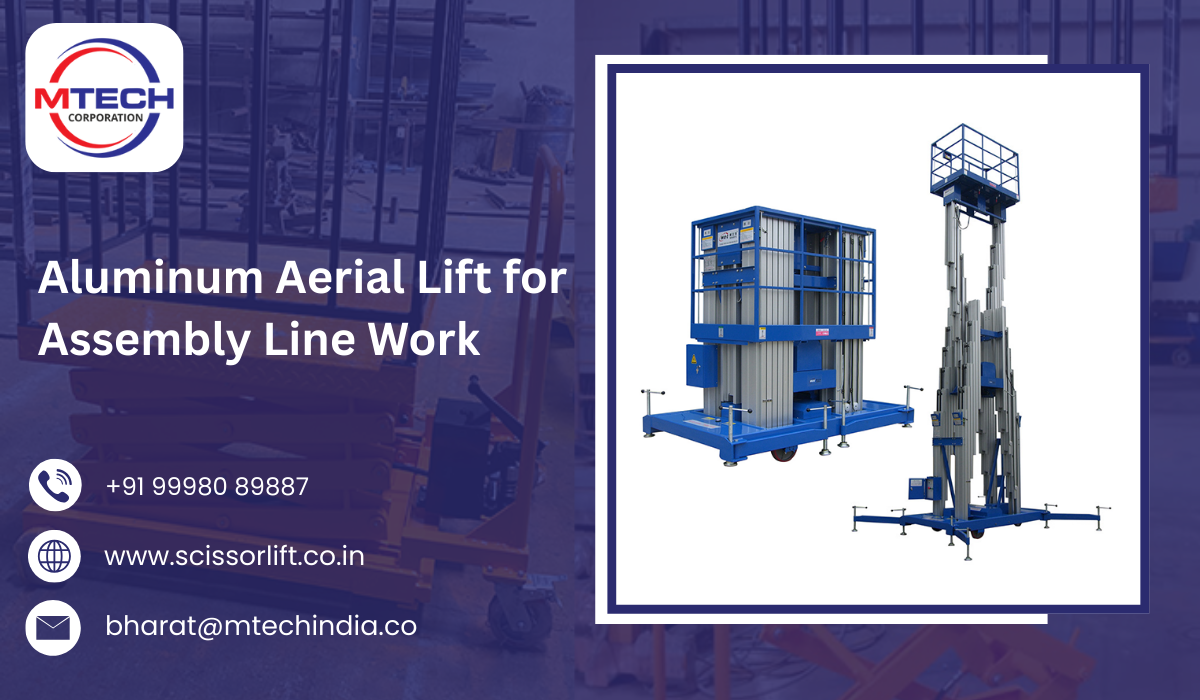 Aluminum Aerial Lift for Assembly Line Work