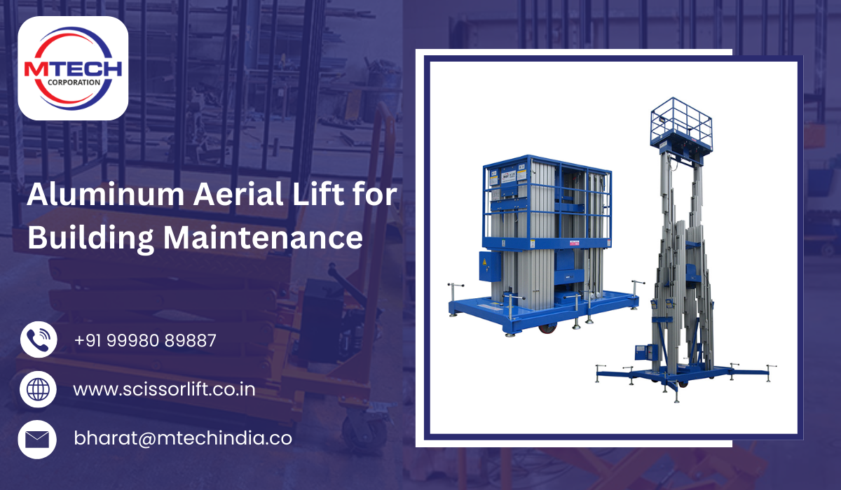 Aluminum Aerial Lift for Building Maintenance