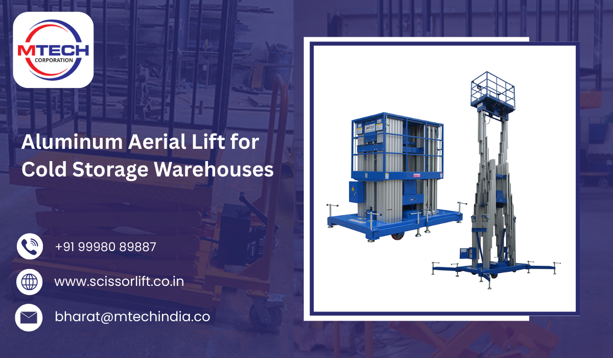 Aluminum Aerial Lift for Cold Storage Warehouses