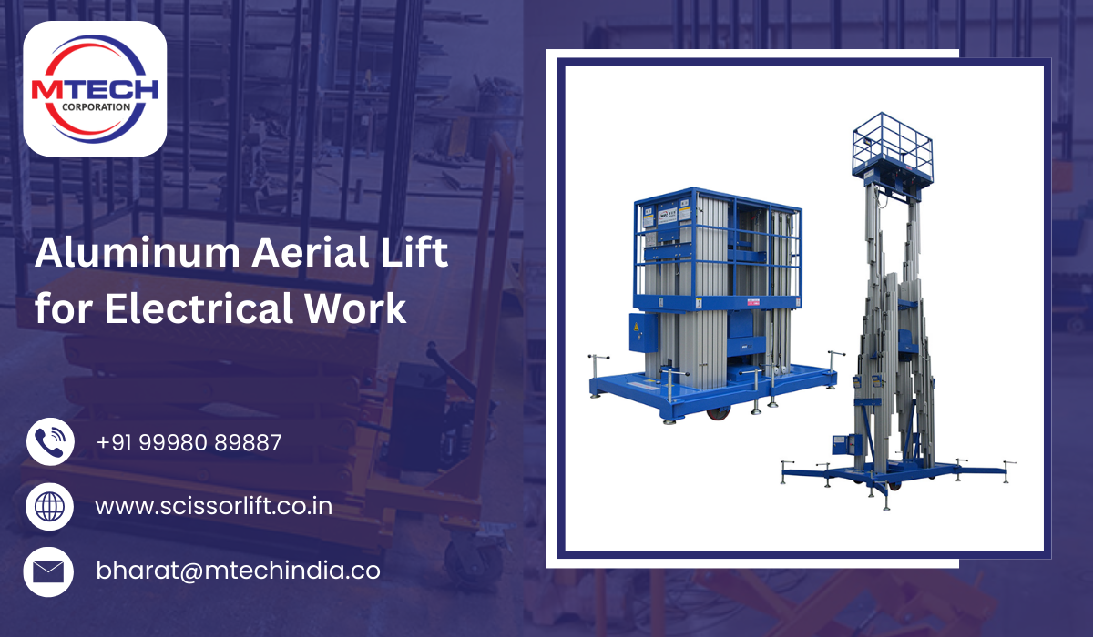 Aluminum Aerial Lift for Electrical Work