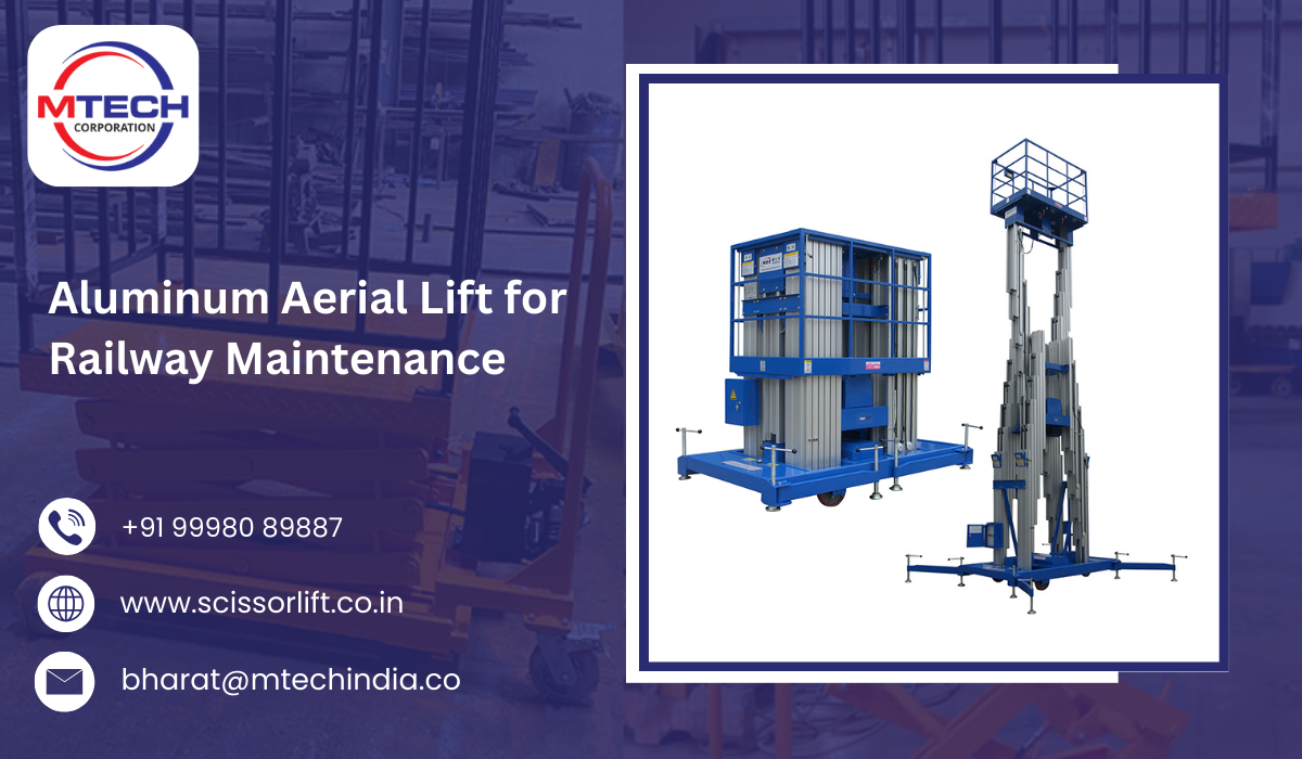 Aluminum Aerial Lift for Railway Maintenance