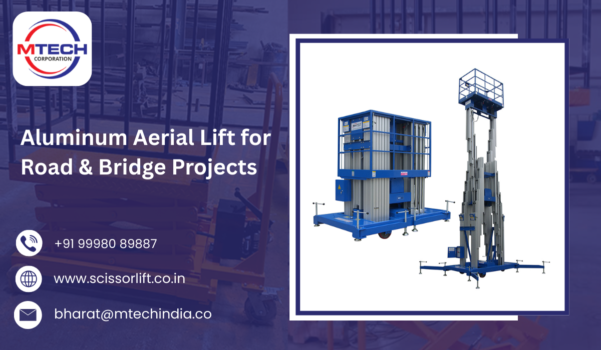 Aluminum Aerial Lift for Road & Bridge Projects