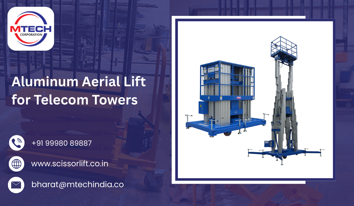 Aluminum Aerial Lift for Telecom Towers