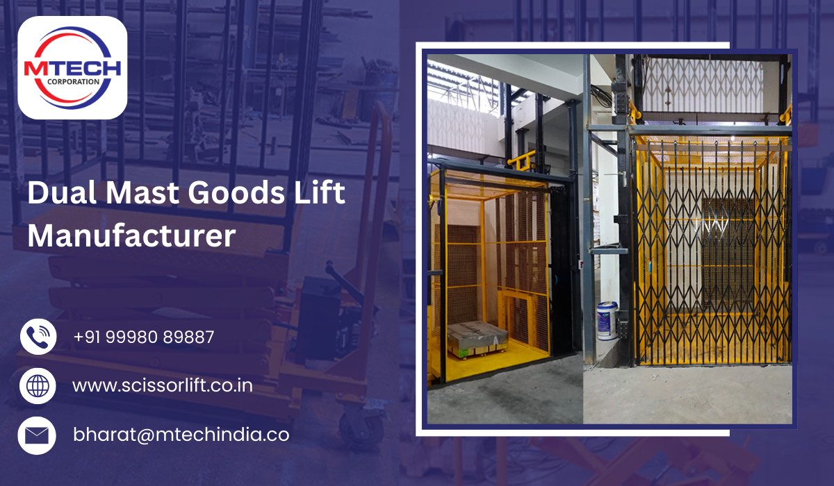 Dual Mast Goods Lift Manufacturer