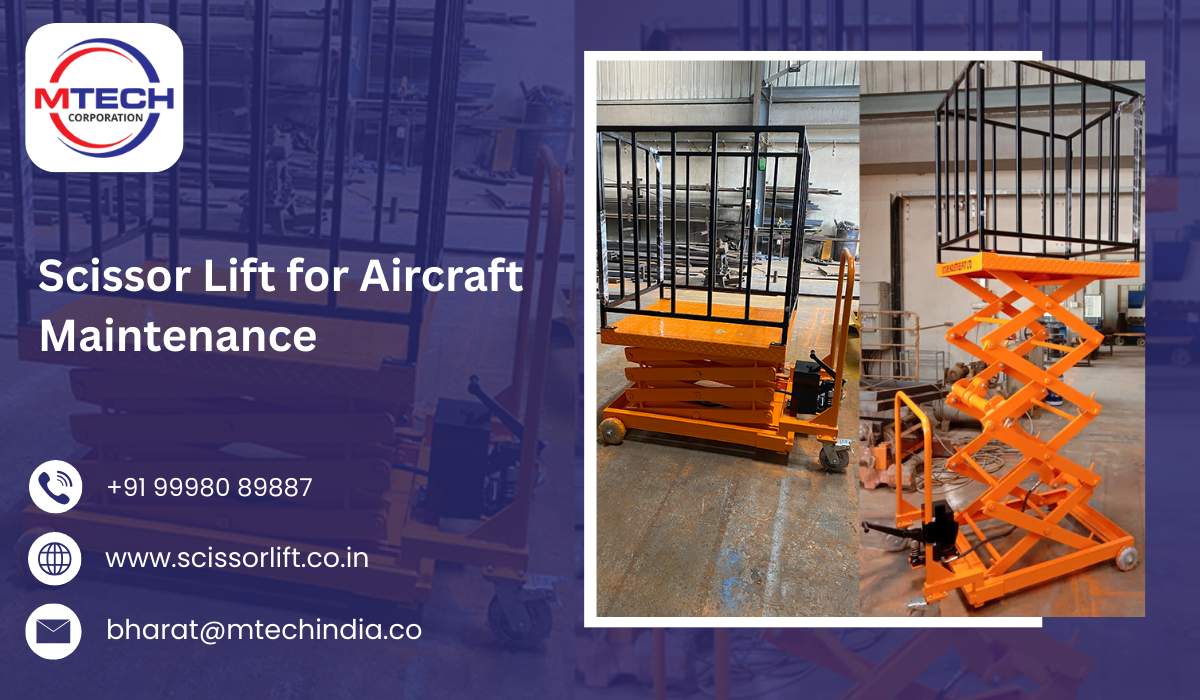 Scissor Lift for Aircraft Maintenance