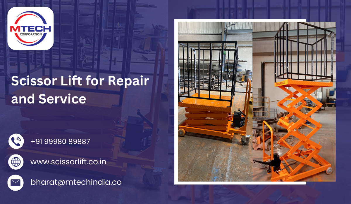 Scissor Lift for Repair and Service