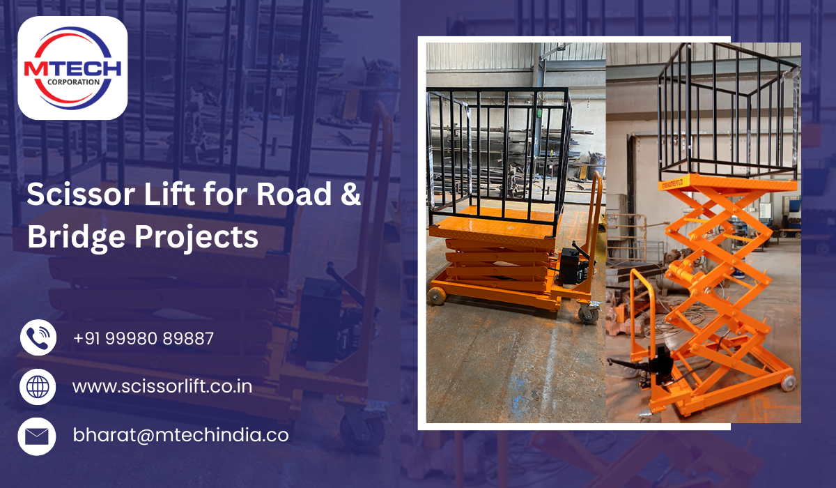 Scissor Lift for Road & Bridge Projects